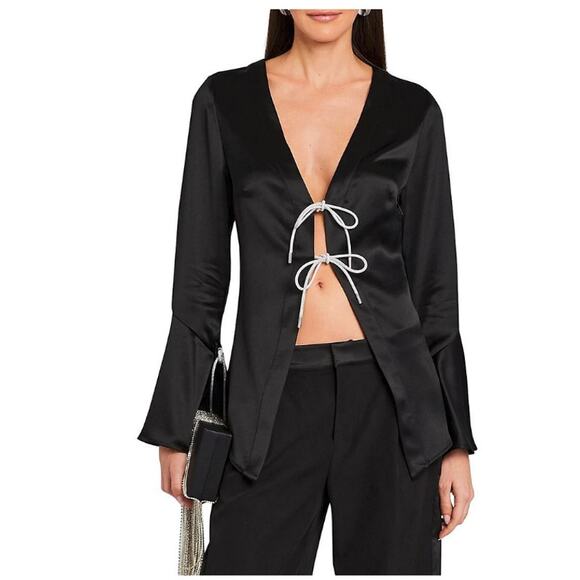 Retrofête Womens Svea Blouse Blazer Black Size S NWT - Picture 1 of 9